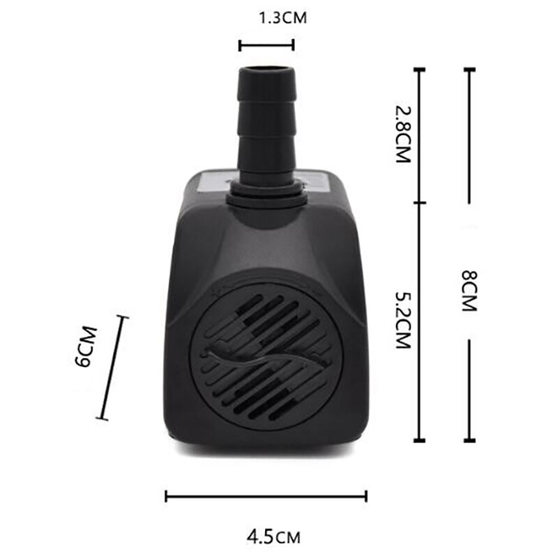 Fashion-10W bomba de água submersível para aquário fonte lagoa bomba tanque de peixes jardim lagoa bombas fontes mini pomp plugue da ue