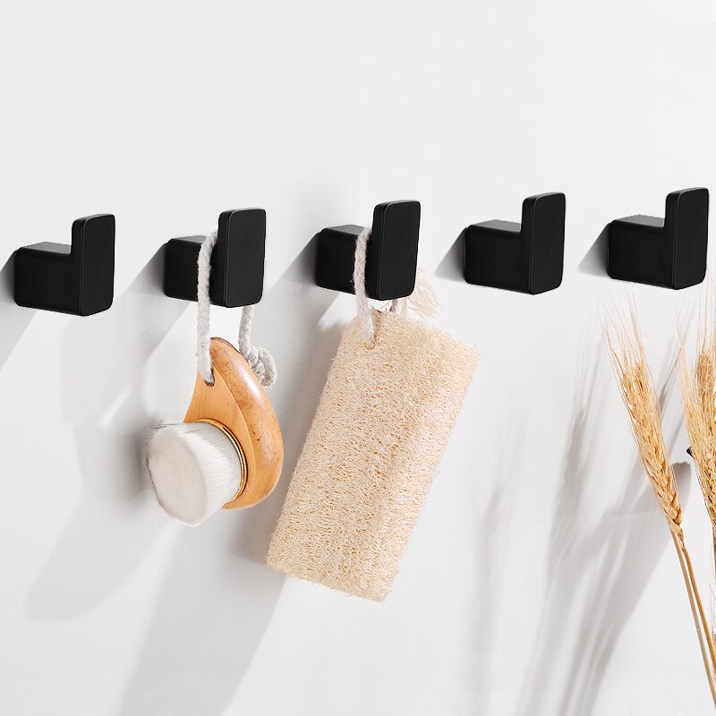 Handdoek Houder Zwart Badkamer Rvs Handdoekenrek Opknoping Holder Handdoek Bar Toiletrolhouder Zeephouder Jas Haak Rack