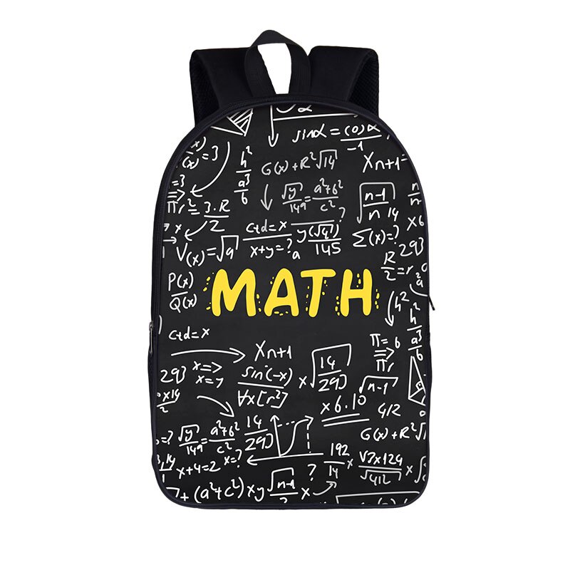 Science Experiment / Math Formule Rugzak Kinderen Schooltassen Voor Tiener Jongens Meisjes Dagrugzak Vrouwen Mannen Rugzak Kids Boek Tas: 16mathcw06