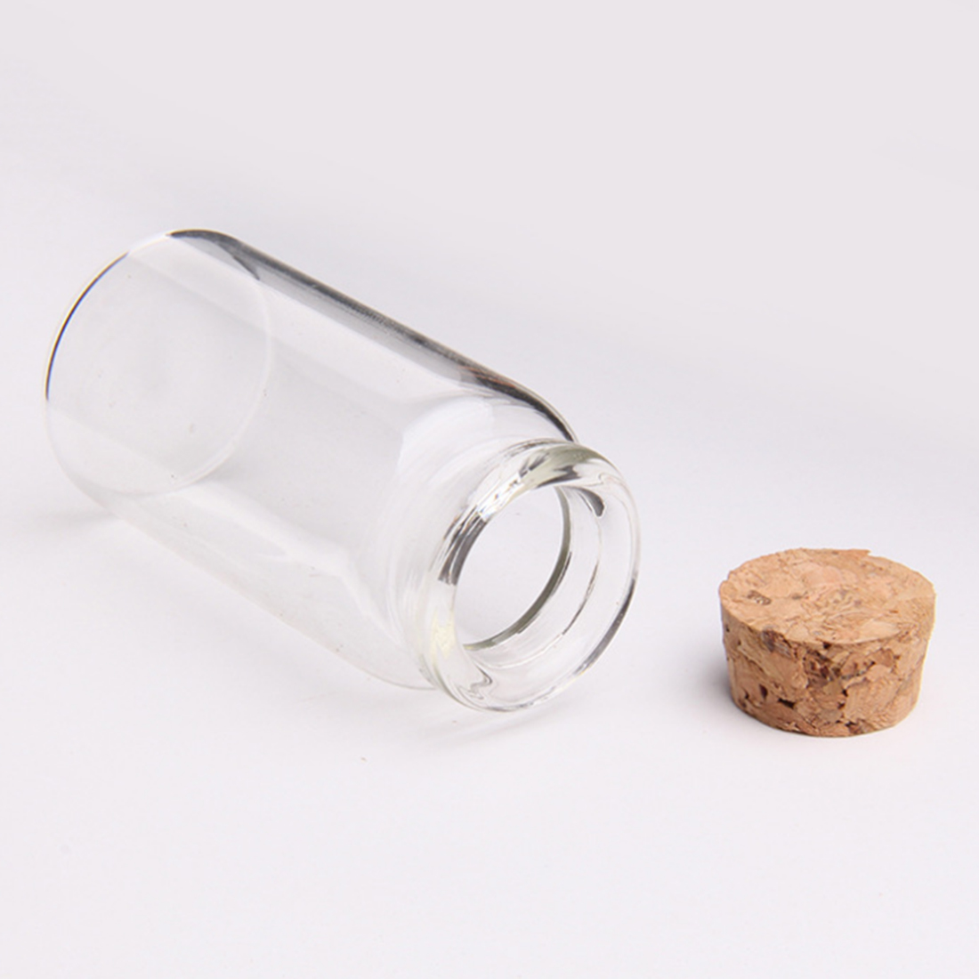 2 stk 30*60mm 25ml glasflasker ønsker flaske tomme prøveopbevaringsglas med korkprop - gennemsigtig