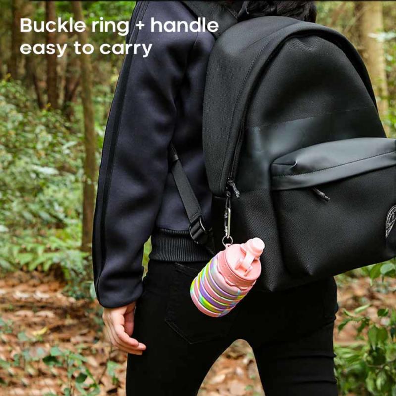 Podróżna butelka silikonowa składana wielokrotnego użytku zewnętrzne butelki na wodę robić siłowni kemping piesze wycieczki przenośne szczelne butelki sportowe