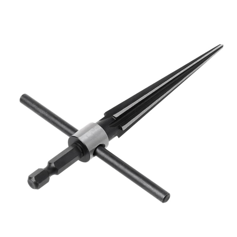 GXMA 3-13mm Bridge Pin Hole Hand Held Reamer T Handle Tapered 6 Fluted Chamfer Bit Reaming Woodworker Core Drill Cutting Tool