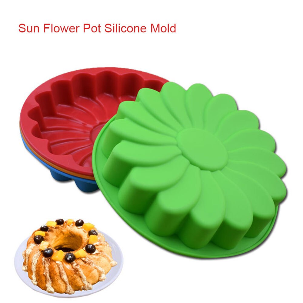 DIY Silikon Backform Sonnenblume bilden 3D Kuchen bilden Fondant Pfanne Muffin Cupcake Küche Backen Gebäck Werkzeuge