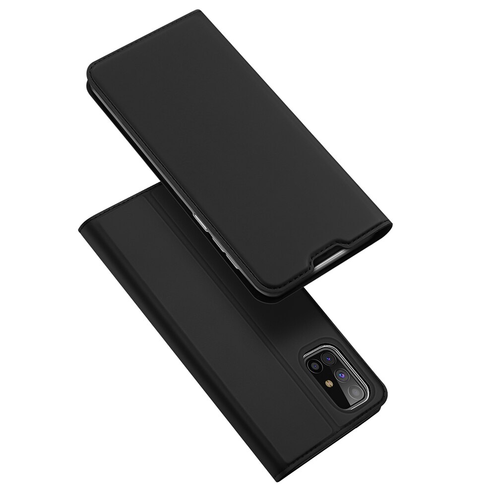 Luxury Flip PU Leather Wallet Book Cover For Samsung Galaxy M31s Case SM-M317F SM-M317F/DS Phone Bags Case Coque Hoesjes: Black