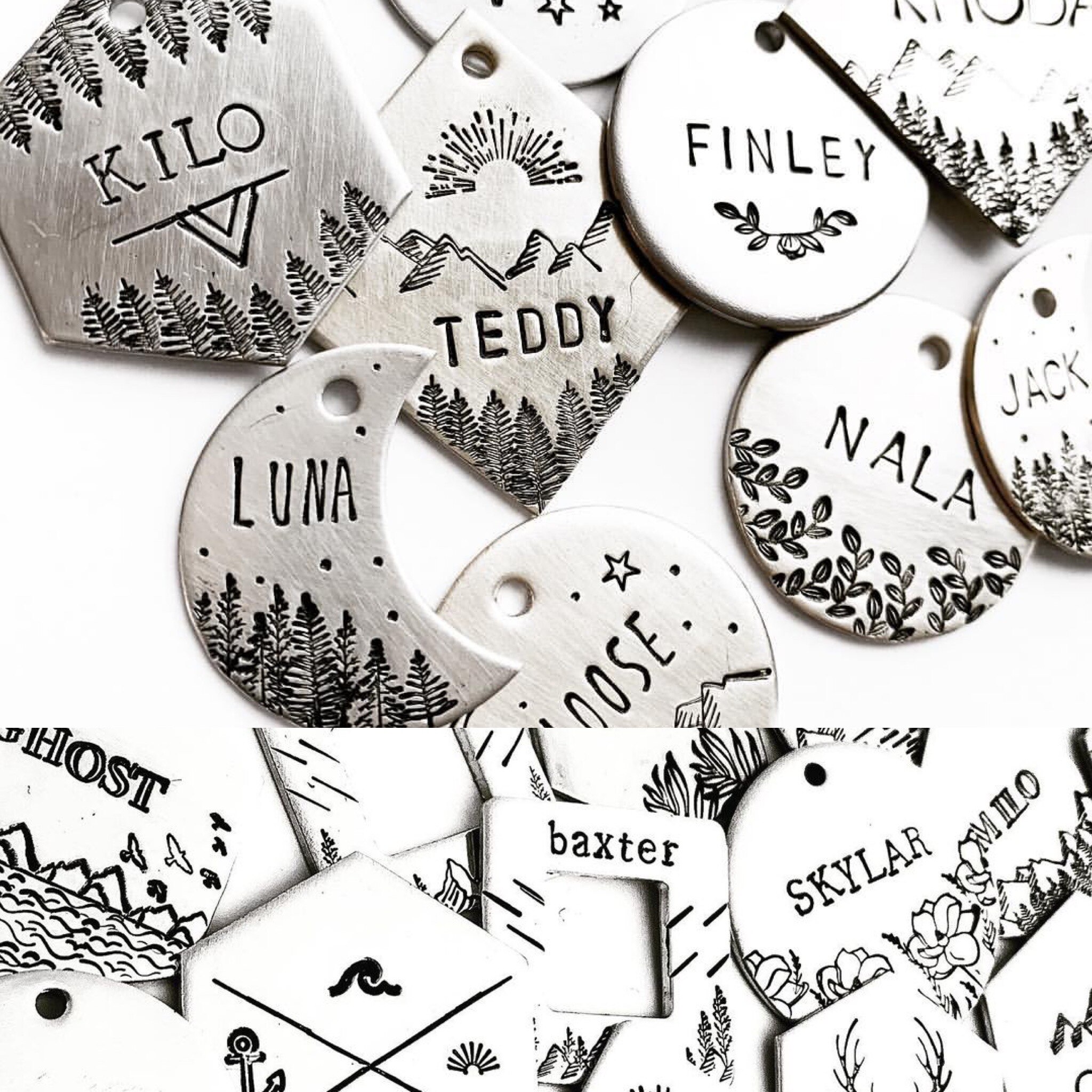 Timbres de en métal, timbres de fleurs et d'arbre, timbres en métal, tampons de poinçonnage en métal, kit d'estampage en métal, outil d'estampage de bijoux 1/4 (6 mm)