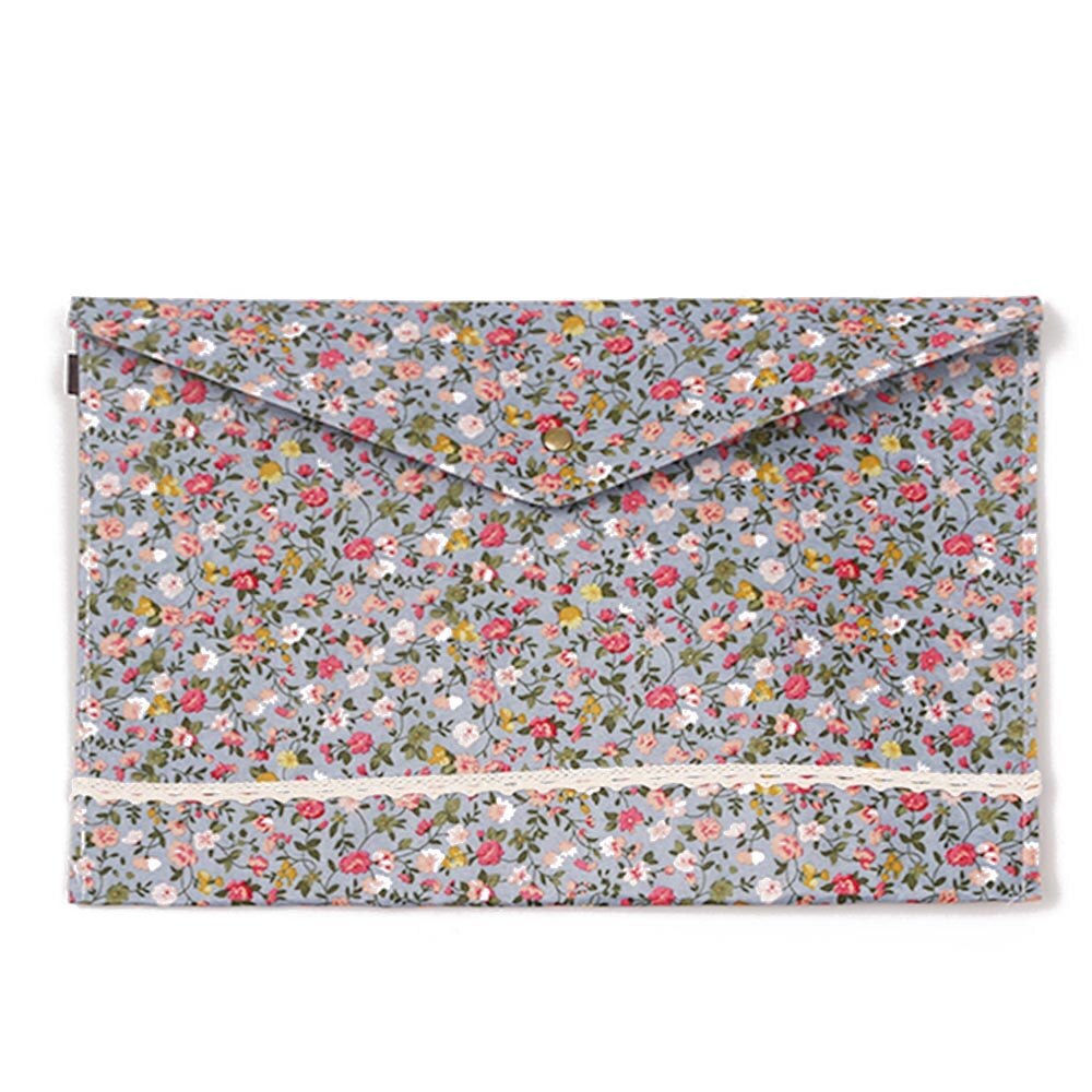 1PC Cloth A4 file Document Folders Bag Floral Printed Envelope A4 Files Storage Bags Stationery Office School Supplies: 01
