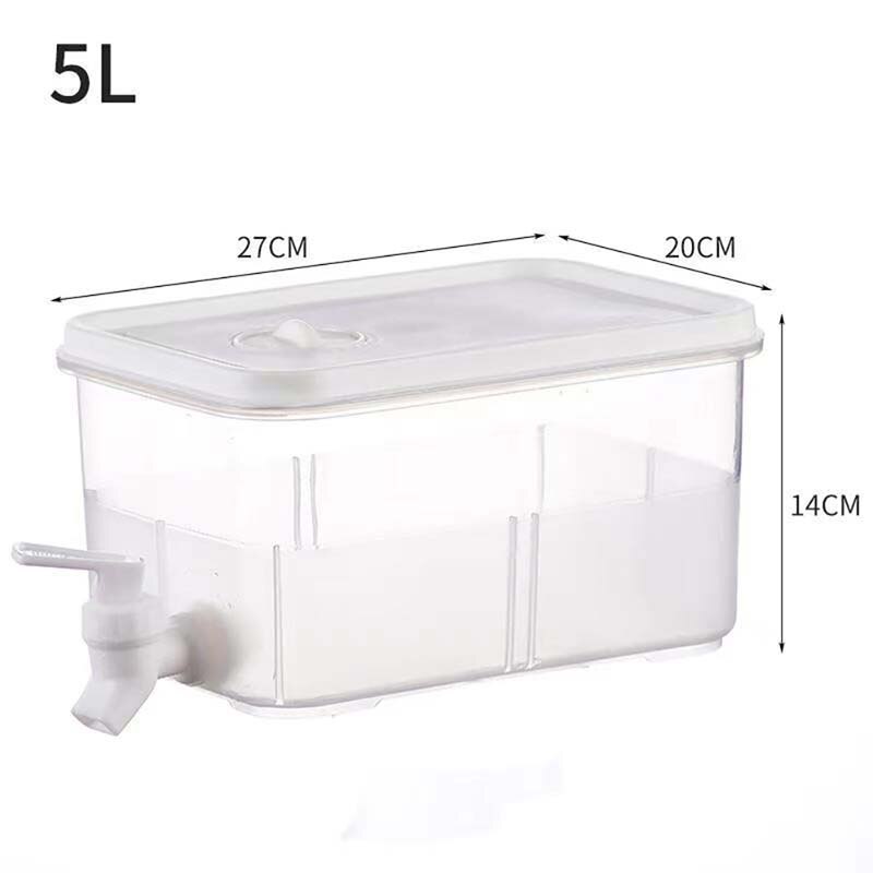 5.5L Rotatable Cold Water Kettle Household Beverage Distributor Fruit Teapot Cold Water Bucket Cold Water Kettle Drinking Set: A4
