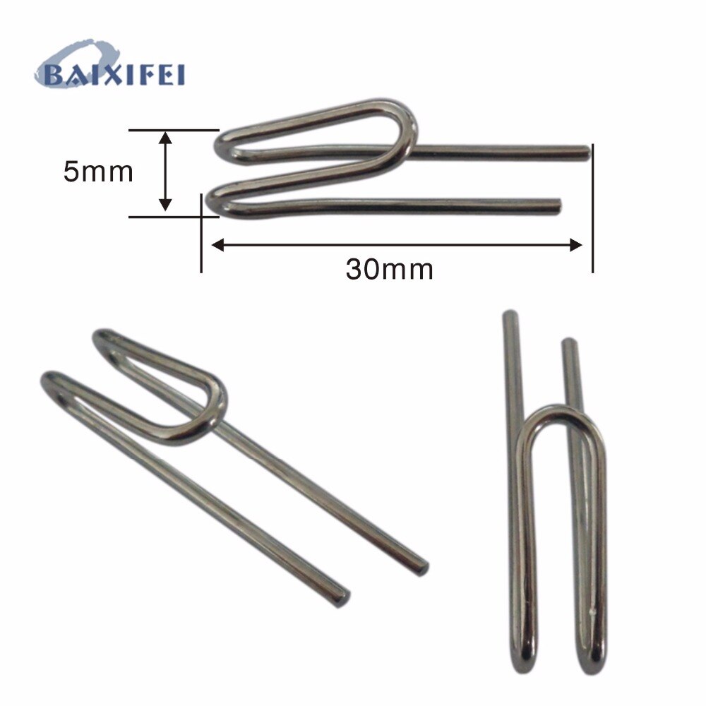 100 Pcs Curtain hooks Stainless Steel curtain tape Iron Hooks , Curtain Accessories Holdbacks for Window Decoration