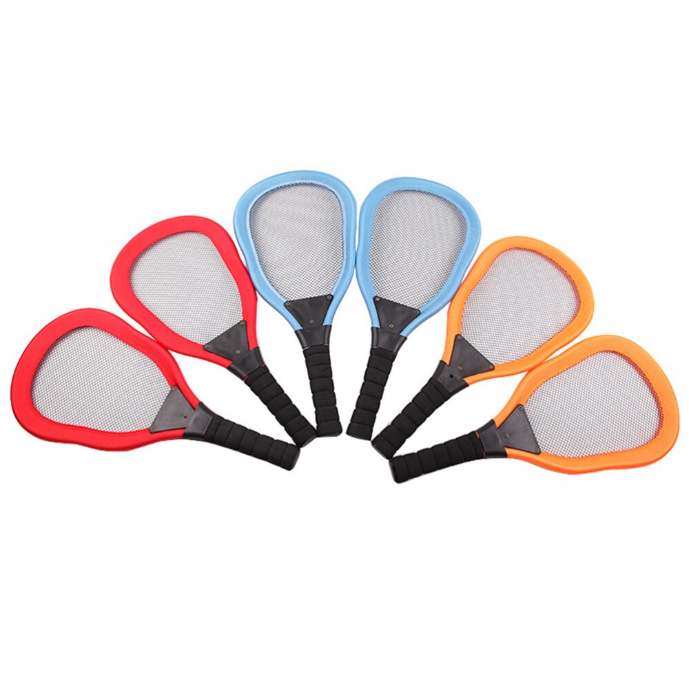 5Pcs Sport Speelgoed Kinderen Doek Art Tennisracket Badminton Strand Racket Kids Outdoor Benodigdheden (Rood 2 Stuks racket + 1Pc Badminton