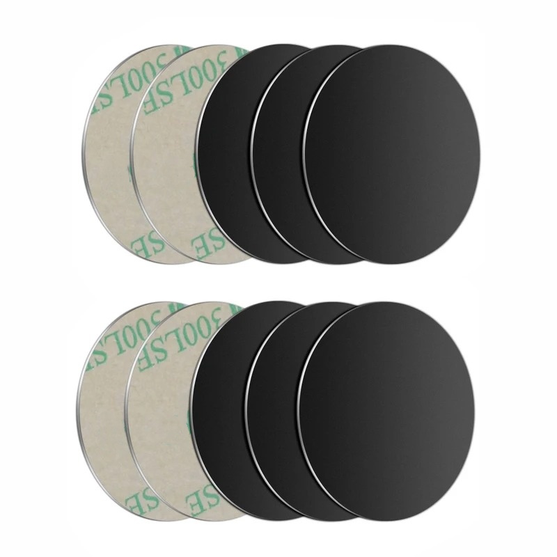 5 uds pegatina placa de Metal disco hoja de hierro para imán soporte para teléfono móvil para soportes magnéticos para teléfono de coche