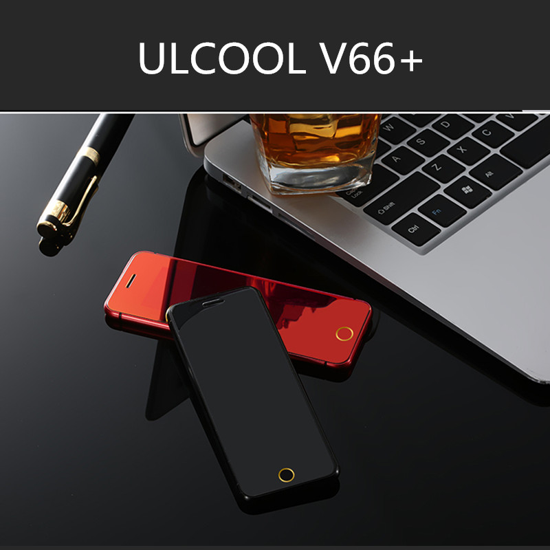 Originale ULCOOL V66 Più Il Partner di Telefono Super Mini Ultrasottile Card Del Telefono Mobile di Lusso Con MP3 Bluetooth 1.67 pollici Del Telefono Cellulare