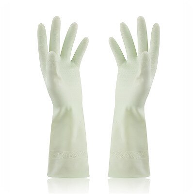 1Pair Emulsion Housework Clean Washing Laundry Gloves Scrubbing Gloves Kitchen DIY Healthy Non-stick Portable Waterproof: Green