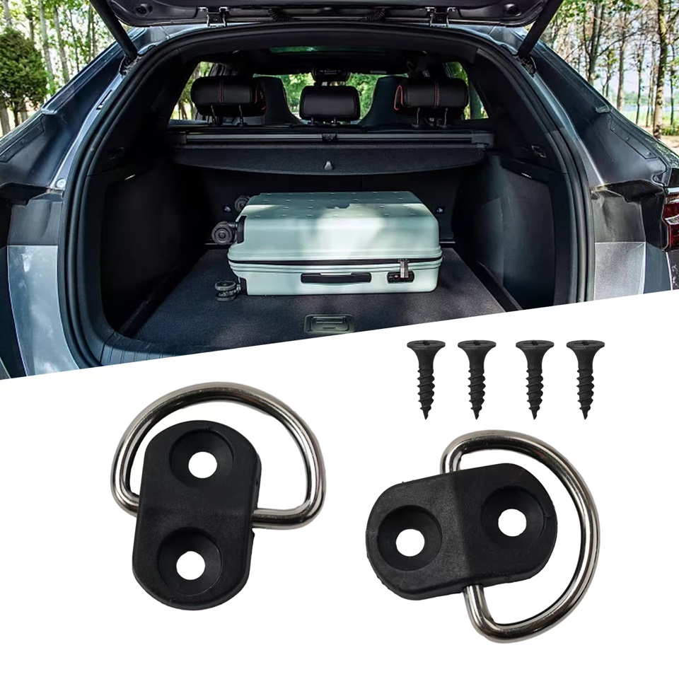 4set Bagagenet Vloerhaak Accessoires Kofferbak Boot Cargo Vloernet Vastbinden Haak Ring Lus Hangend Platte Scherm Net Bevestigingsset
