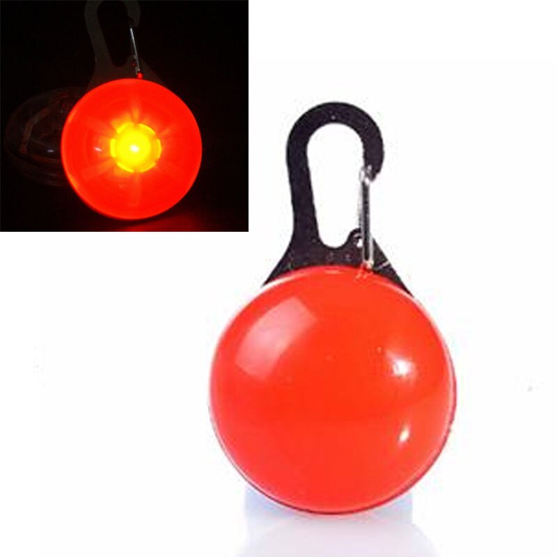 Nuit sécurité lampe de poche LED animal de compagnie pendentif lumineux lueur dans le noir lumineux animaux fournitures accessoires chat chien collier conduit des lumières: Red