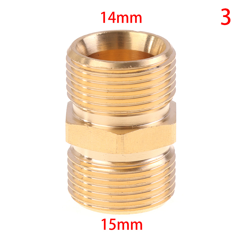 High Pressure Washer Hose Extension Connector Adapter Copper M22 14mm And 15mm Male Thread Female Hose Coupler Adaptor: Red