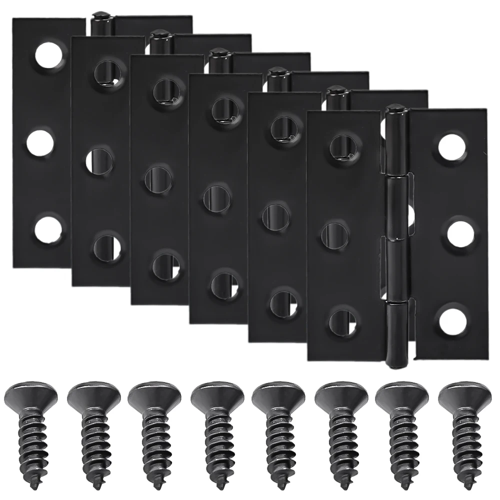 Bisagras de puerta plegables de acero inoxidable de 2 pulgadas con tornillos, puertas de gabinete, ventanas, caja de madera, bisagra plana, herrajes para muebles del hogar