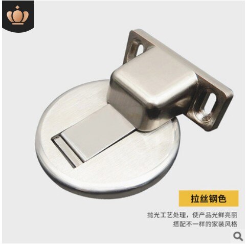 2pcs Zinc Alloy Casting Floor-mounted Magnetic Door Stopper Door Stops Floor Suction Door Holder For Home Furniture Hardware