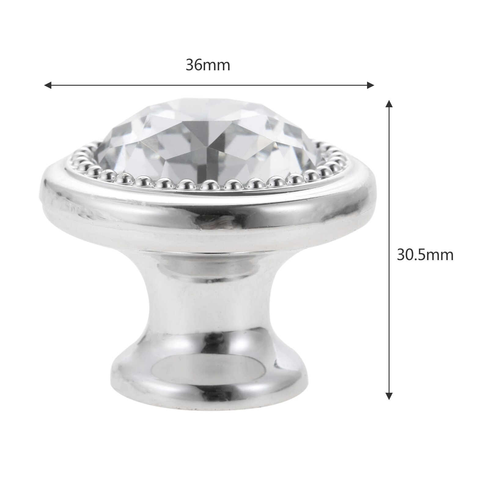 1Pc Clear Diamond Vorm Knop Enkele Poort Pull W/Schroef Plastic Crystal Gem/Bal Vorm Handvat Meubels lade Kast Kledingkast: 2