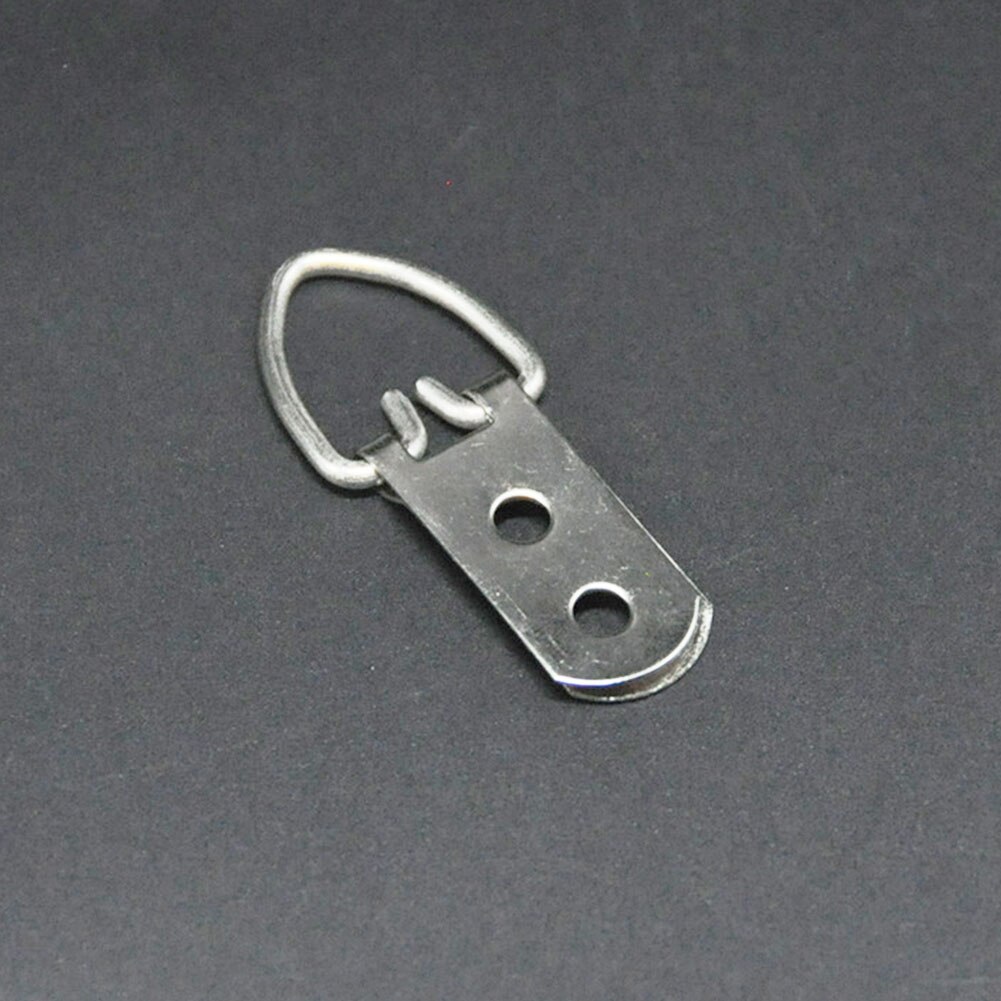 50pcs Wall Mount For Painting Small D Ring Clasp Clock Picture Hanger Hardware Double Holes Home Artwork Cross Stitch Heavy Duty