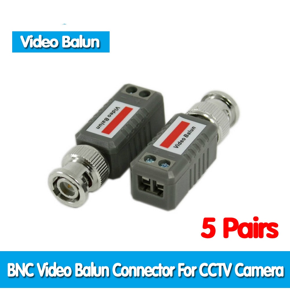 10pcs CCTV Video Balun Passive Transceivers 2000ft Distance UTP Balun BNC Cable Cat5 CCTV UTP Video Balun