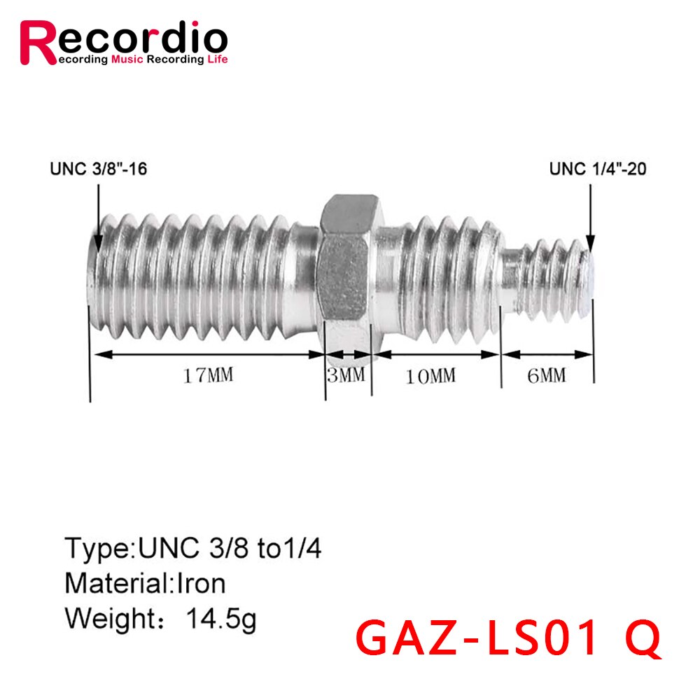 GAZ-LS01 C 3/8 Femelle À 5/8 "Filetage Mâle Convertir Vis Adaptateur Pour Pied De Micro Support Micro Studio D'enregistrement: GAZ-LS01 Q