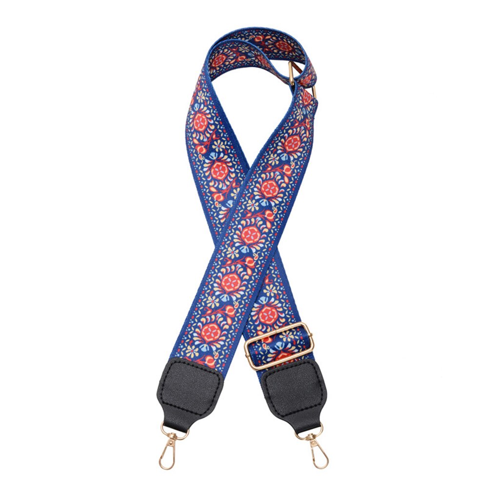 Adjustable Nylon Bag Straps Women Colorful Printing Replacement Wide Strap Shoulder Messenger Handbag Handle Ornaments: F