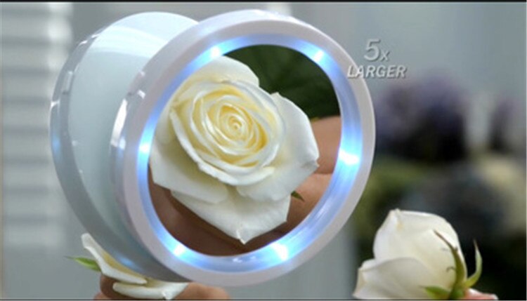 Smartlife As Seen on TV Swivel Brite Lighted 8X Mirror Make Up Mirror with Led