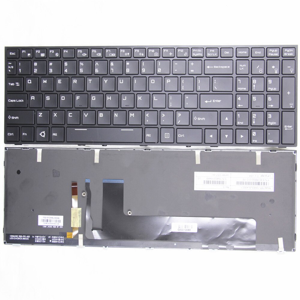 Original RGB US Backlit Keyboard FOR CLEVO P651 P650RS P670RS P655 P671 P671SG P671RP6-G P650SA P650SE P651SG P650SG P670SG: Colorful black hat