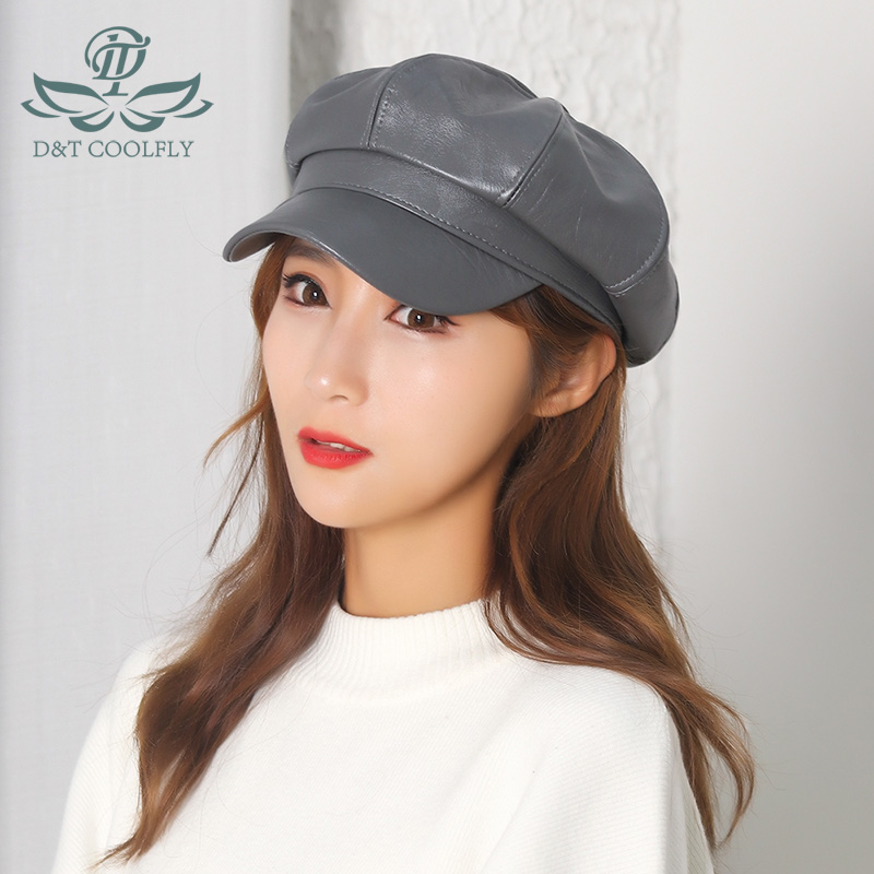 D&amp;T 2022 Octagonal Cap Beret Men Women Unisex Cotton Material Solid Artist Hat Sun Protection Warm