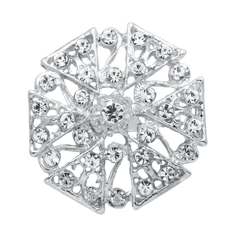 MIEG Clear Rhinestone Bijoux Pins Bloem Broches Voor Vrouwen Wedding Party Decoratie Charmant Sieraden