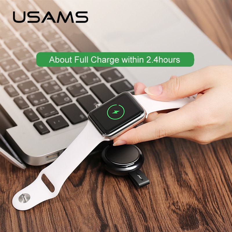 Usams Qi Draadloze Oplader Voor I Horloge 5 4 3 2 1 Draagbare Mini Externe Batterij Pank Voor Apple Horloge draadloze Oplader Bank
