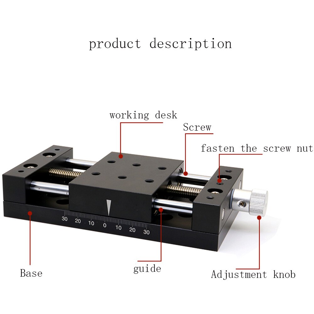X single axis displacement table 20A-DB10 Manual Linear Stage Translation Displacement Platform Station 20x20mm Platform Size