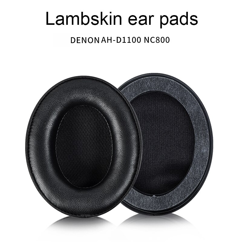 Ersatz Schaum Ohr Pads Kissen Ohrpolster Abdeckung Reparatur Teile Für Edifier H840 H850 für Denon Ah-D1100 kopfhörer polsterset: Lammfell