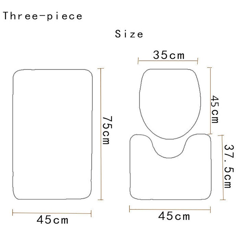 3 Stuk Badmat Tapijt Set Antislip Vis Schaal Badmat Badkamer Keuken Tapijt Deur Mat Decoratie Wc seat Cover Tapijt Ca