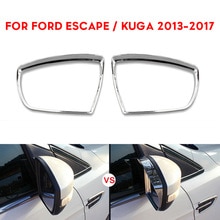 Duurzaam En Praktische Chrome Achteruitkijkspiegel Wenkbrauw Cover Trim 2 Stuks Voor Ford Escape / Kuga