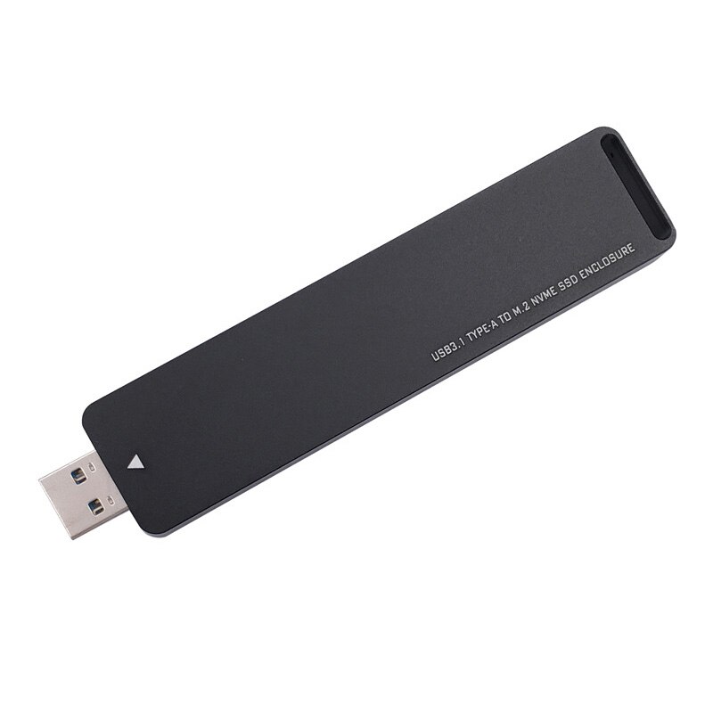 Nvme-capa para disco rígido m.2 ssd, case com adaptador usb, m2, usb 3.1 tipo a para pci-e m.2 nvme: With Case