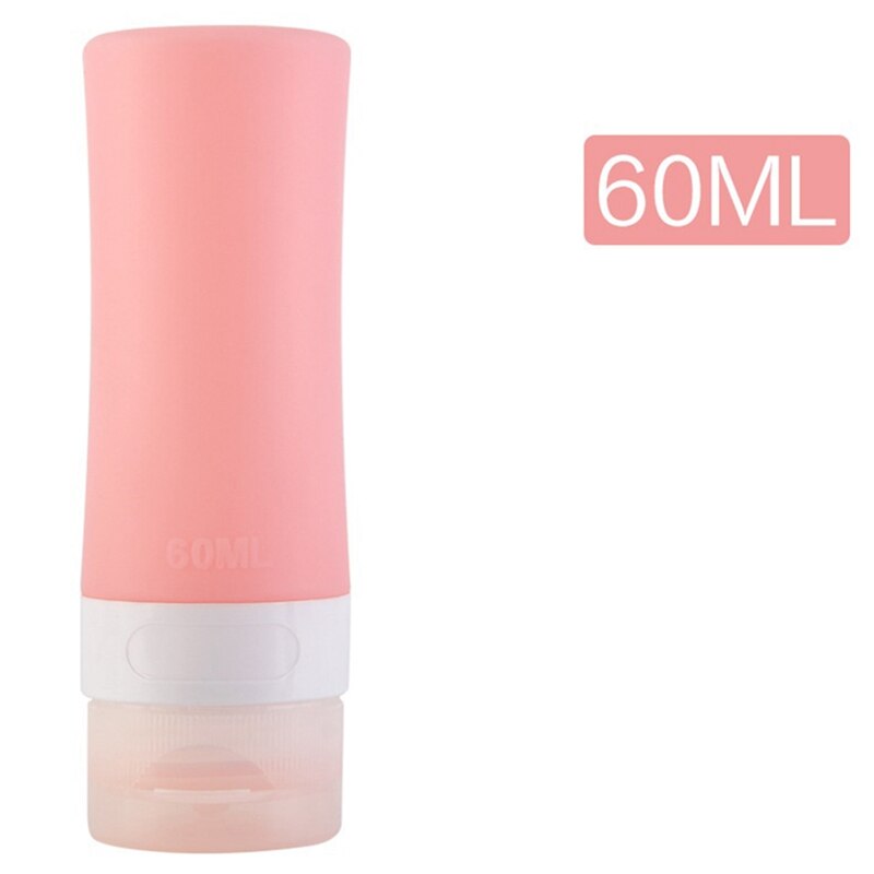 Silikonowe przenośne kobiety mężczyźni pakowanie na podróż butelka na balsam szampon wanna pojemnik na kosmetyki torba: PK2 60ml