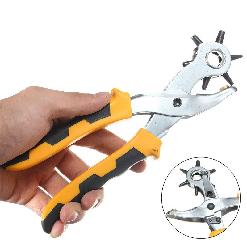 3 in 1 Leder Gürtel Locher + Öse Zange + Druckknopf Tülle Setter Werkzeug Bausatz