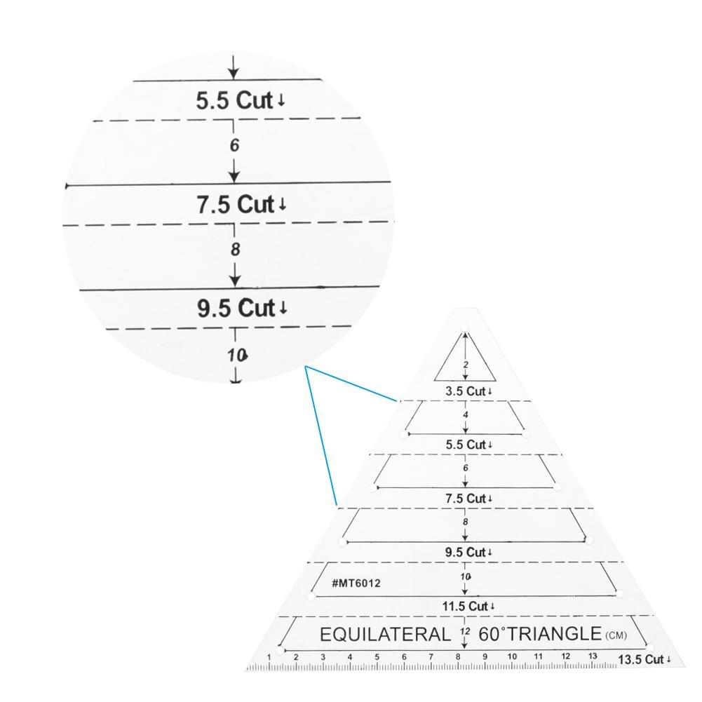 Acrylic Ruler DIY Manual Transparent Patchwork Line Drawing Sewing Cloth Cutting Ruler Patchwork Ruler Sewing Measuring Tool