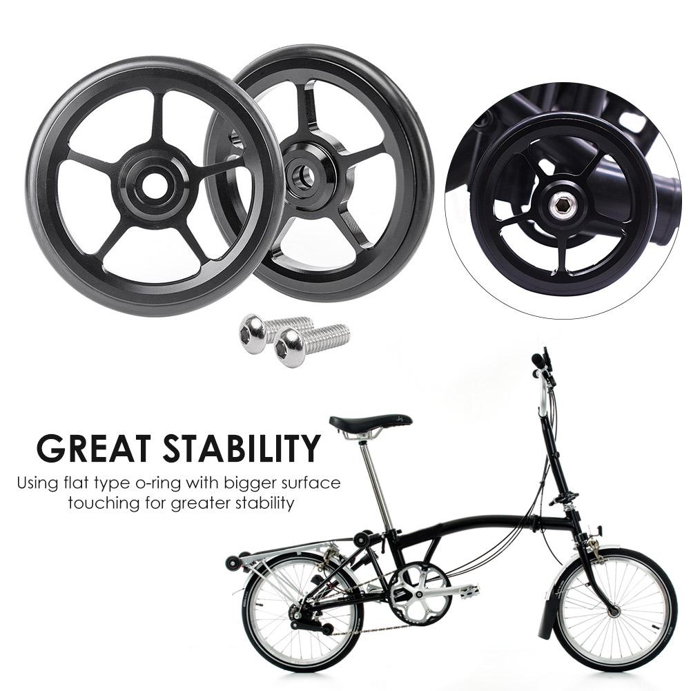 2PCS Bicycle Bearing Wheel Aluminum Alloy Lightweight Wheels Bicycle Bearing Wheel Part Easy Wheel Sutable For Brompton