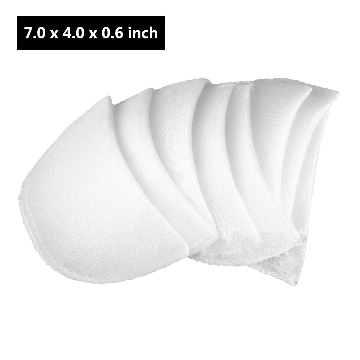 4 Pairs Foam Schoudervullingen Zachte Overdekte Set-In Schouder Enhancer Naaien Pads Accessoires Blazer T-shirt Kleding Foam Pads: TypeB White