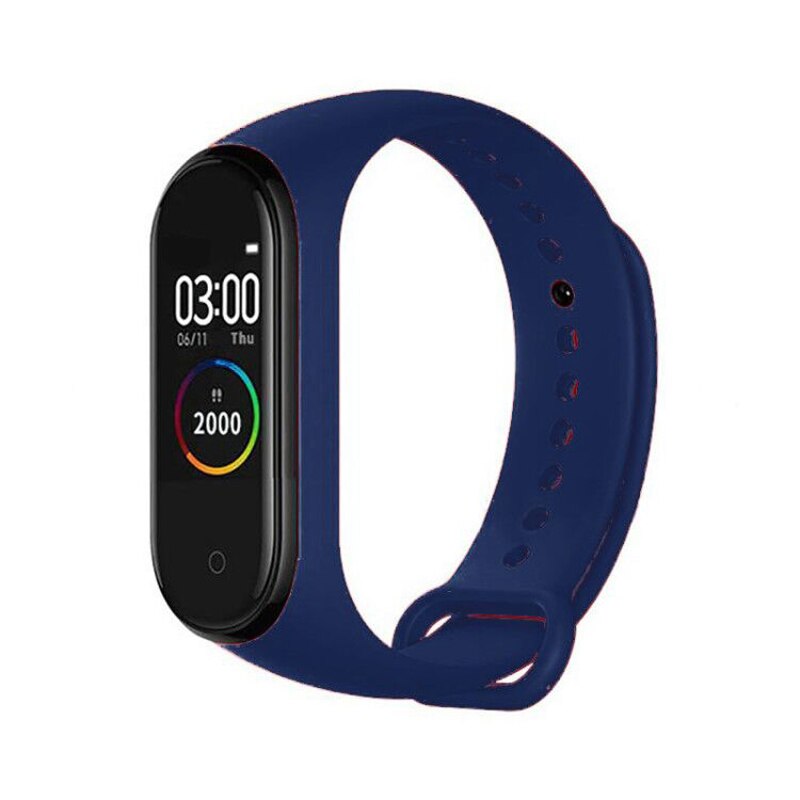 M4 Braccialetto Intelligente Inseguitore di Fitness Sport Watch Band 4 Frequenza Cardiaca Monitor di Pressione Sanguigna Salute Wristband Per XiaoMi IOS Phone: Blue