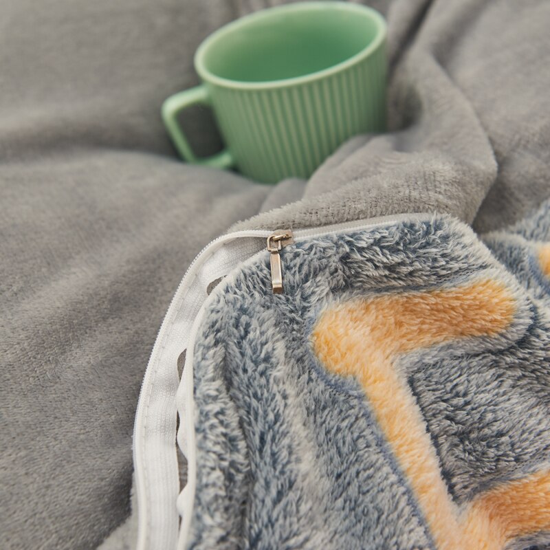 Winter Flanell Bettbezug 1 stücke Weiche Warme Korallen Vlies Decke Halten Warme Bett Decke Abdeckungen 220x240 Waschen bettwäsche Heim Textilien