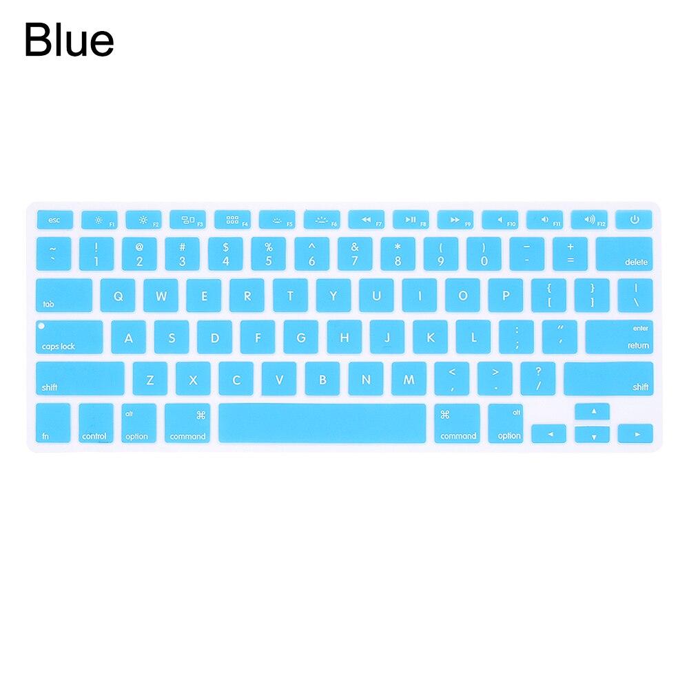 Silikonowa obudowa klawiatury miękki ochraniacz cukierkowe kolory dla Apple Macbook Pro Air 13 "15" 17 "akcesoria do laptopa: blue