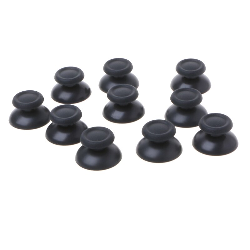 1 sett /10 stk plast svart analog thumbstick thumb stick erstatte for playstation 4 ps4 pro controller thumbstick cap