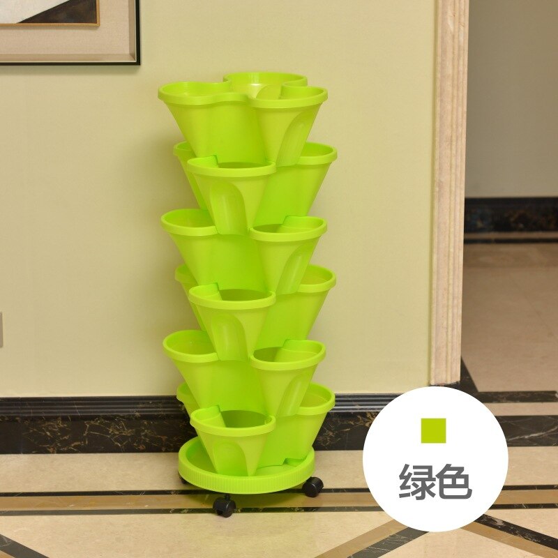 Flowepot Multilayer Stacking Cultivation Pot Vegetable Melon Fruit Strawberry Planting Pot - 1pc Tray Pot