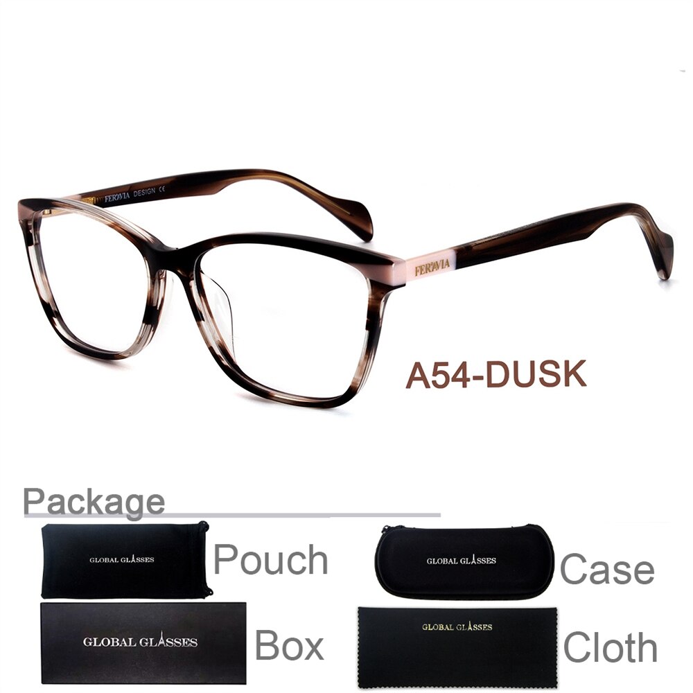 Nova borboleta óculos moldura quadrada óculos de moda quadro bonito impressão eyewear para a mulher fvg7138: A54-DUSK