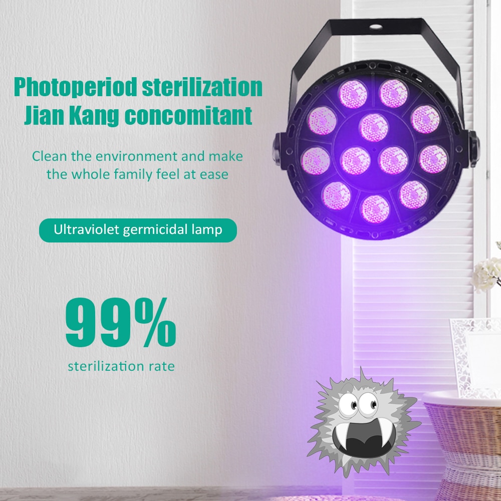 LED 36W Disinfection UV Lamp Home Ultraviolet Sterilization Germicidal Bacterial Disinfect Virus Lights US/EU/UK/AU Plug