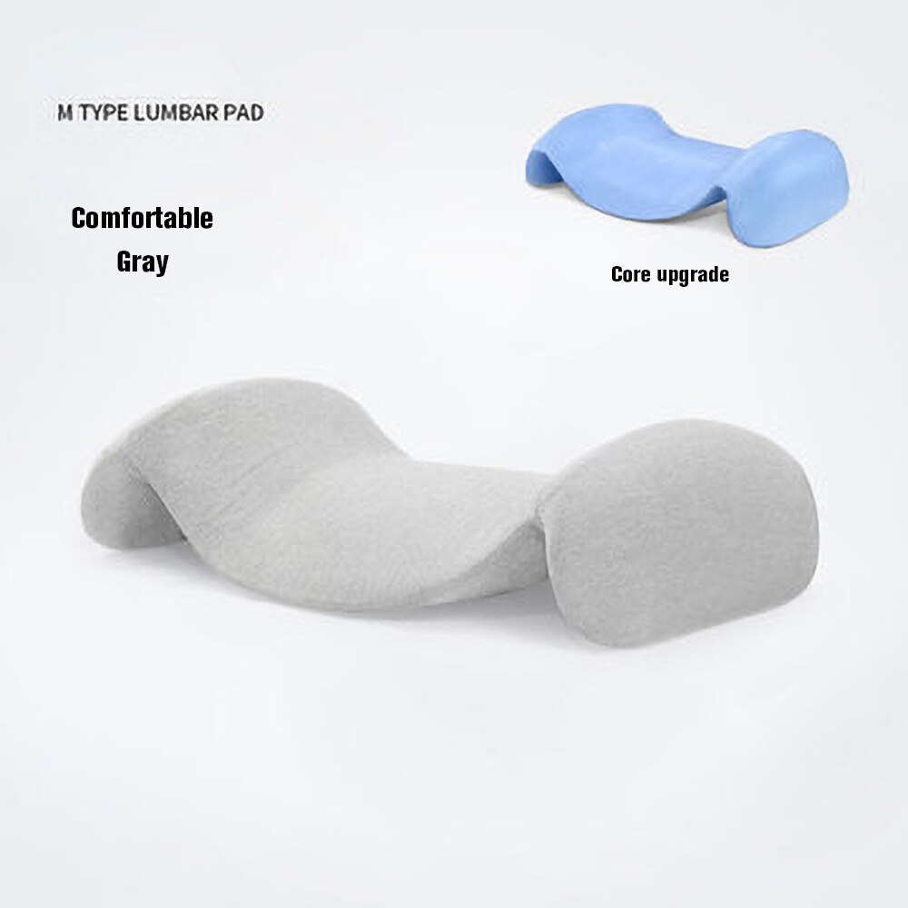 Almohadas ortopédicas de espuma viscoelástica para mujeres embarazadas, cojín de soporte para la cintura y la espalda, almohada de presión de rebote lento: light grey