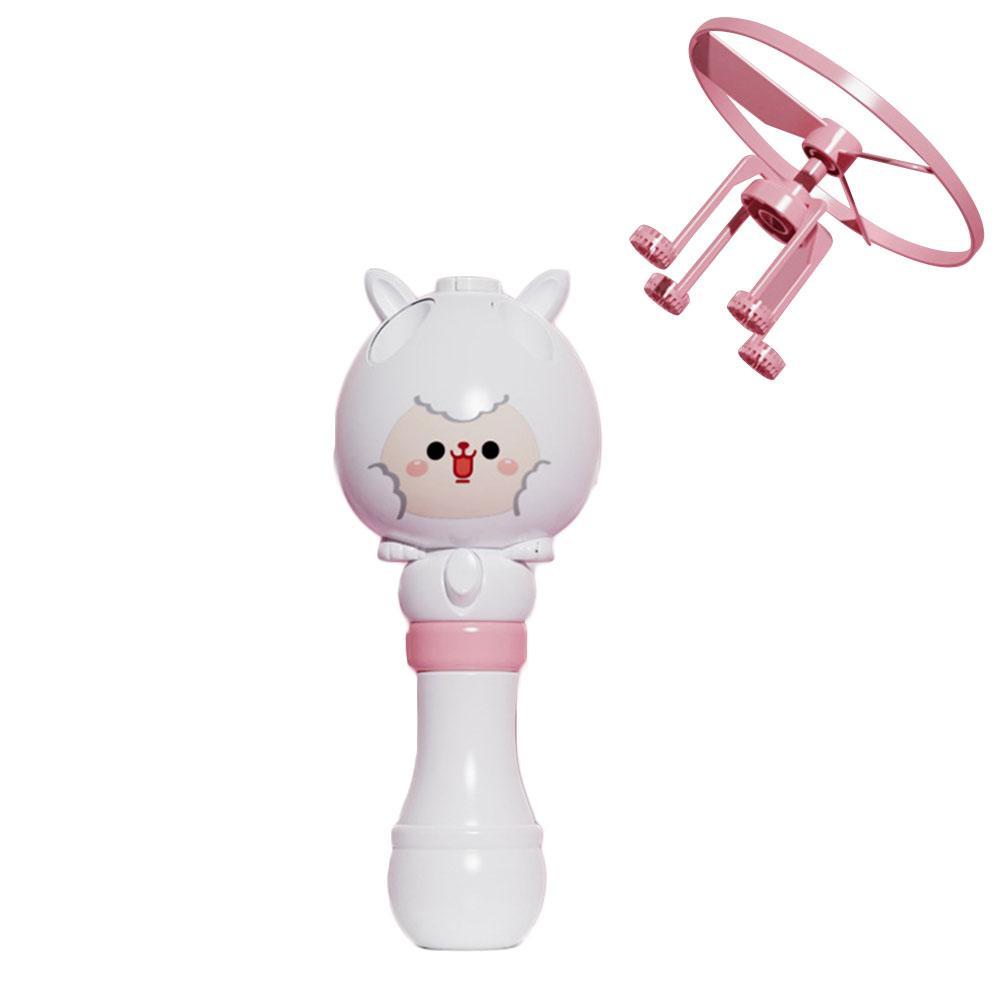 Kinderen Speelgoed Bubble Stok Stijgende Bubble Cartoon Mooie Aerocraft Flying Zomer Bamboe Bubble Machine Outdoor Dragonf C0H8: WHITE